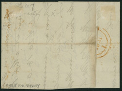 英国 1840 Penny Black 1d 抹消印(赤, Maltese Cross) 1841-01-18 ...