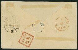 英国 1841-53 1 penny red-brown Black plates 10版 pos.IC ...