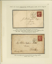 英国 1d 1856 Nov. Penny red red-brown on white paper DIE II, ...