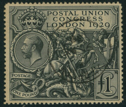 英国 1929 UPU 1 Pound 済  UK 1929 UPU 1 Pound used