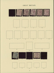 英国 QV, KE VII 1881年〜1902年 5リーフ 切手45枚 未使用  ...