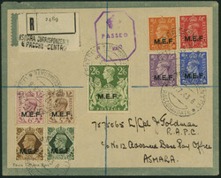 英国 Middle East Forces / Italian Colonies 1942-43 MEF overprint ...
