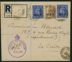 英国 Middle East Forces / Italian Colonies 1942-43 MEF overprint 5c ...