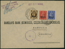 英国 Middle East Forces / Italian Colonies 1942-43 MEF overprint 1c ...