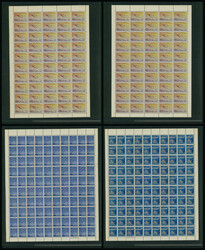 天女・風神航空9c, 文化財航空5.5c, 7c 未使用 シート  ...