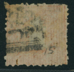 竜2銭 pos.15 シワ（切手の左側縦方向 ...