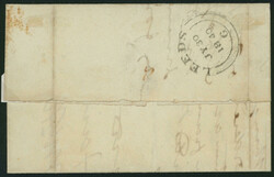 英国 1840 ペニーブラック 2版 抹消印(赤, ...