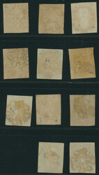 英国 1840 ペニーブラック Pl. 1a, 1b, 2-9 ...