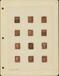 英国 Penny red 済 貼込帳 20リーフ UK Penny red used 20 leaves