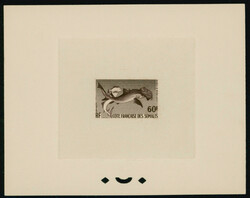 ソマリコースト 1959 60fr De Luxe Black-brown Proof Sheet ...