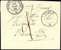 1850 - Lettera da PRELA' (28/5/50) a Pieve di Teco - Rara! / [Lettera ...