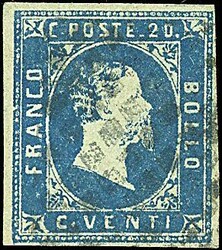 1851/59 - Lotto 4 valori (3-5-8-15B) SPL - Sigla AD