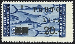 3805010: Jugoslawien Ausgabe für Istrien und Slowien, Triest - Portomarken