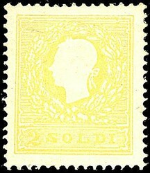 1859 - 2 s. giallo, II tipo (28) SPL, con invisibile TL e ben ...