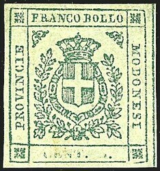 Governo Provvisorio - 1859 - 5 c. verde (12) SPL e con leggera TL - ...