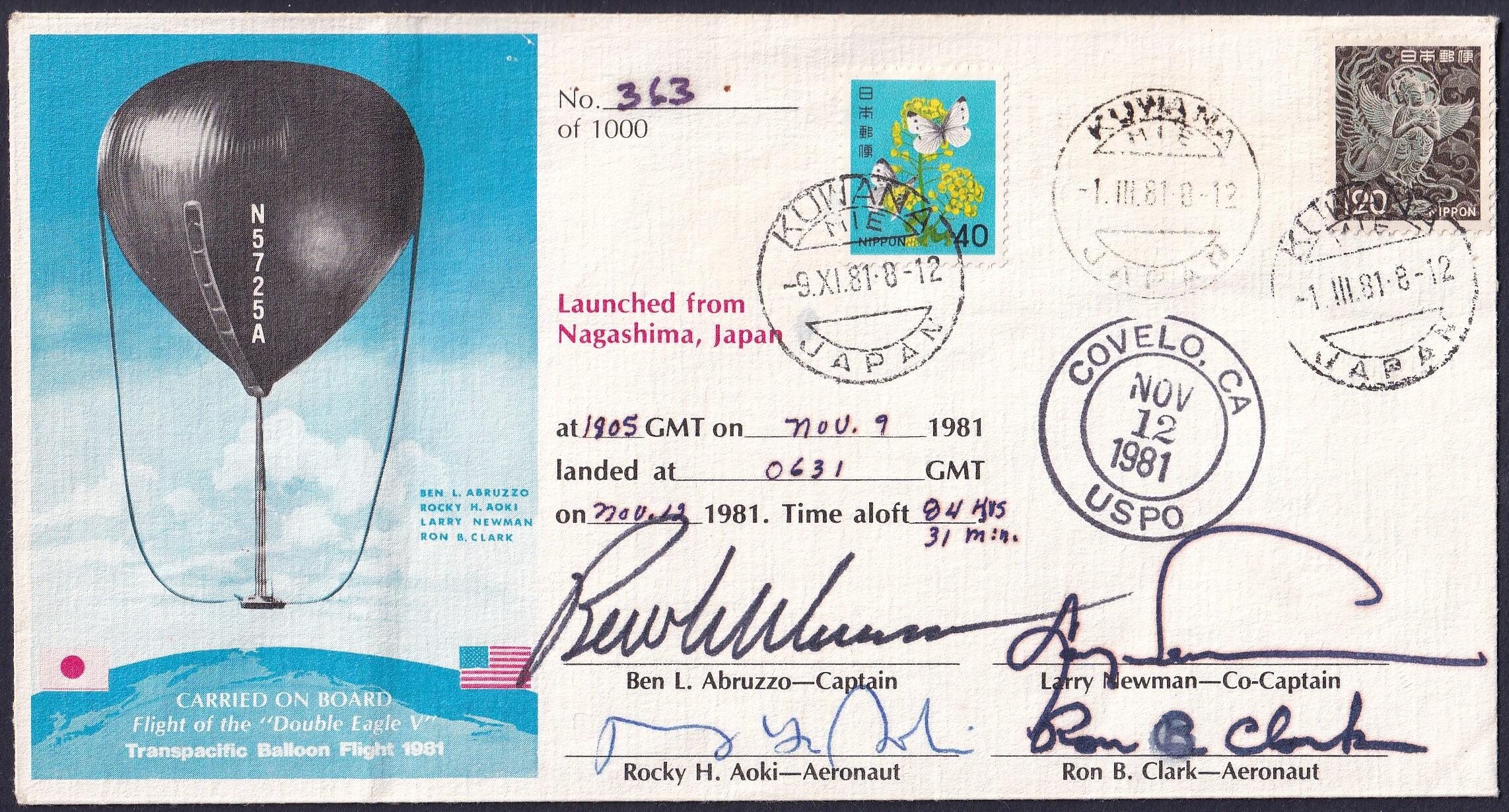 Stati Uniti 1977 volo transatlantico con il pallone EAGLE più ...