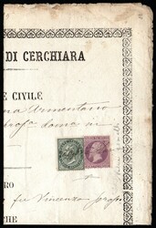 Regno, documento amministrativo della Regia Pretura di Cerchiara, con ...