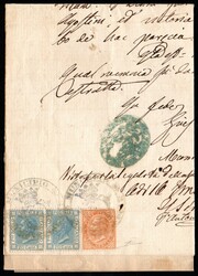 Regno, documento amministrativo del Municipio, affrancato con due ...