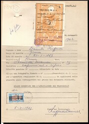 Repubblica, Modulo P per Pensionati dello Stato, con 40 L. Unità ...