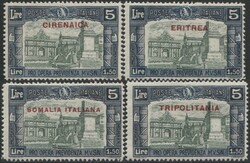 Colonie Italiane, Milizia III°, giro completo di 4 serie, ...