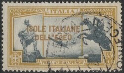 Egeo 1932 posta aerea, Garibaldi, serie di 7 valori, annulli non ...