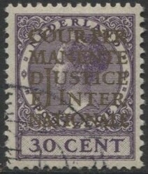 Olanda 1934/38 francobolli di servizio soprastampati in oro, 6 valori ...