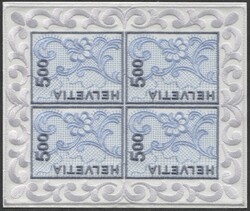 Svizzera 2000 foglietto pizzo di San Gallo ricamato (N° BF 31 - cat. ...