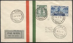 14 Marzo 1931 Primo Volo Diretto Tripoli - Siracusa Porto, firma E. D ...