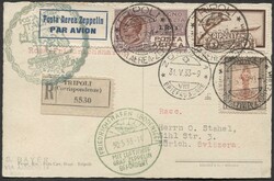 25 Maggio 1933 Volo Zeppelin da Tripoli, diretta a Zurigo, annulli ...