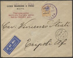 31 Giugno 1931 Primo Volo Inaugurazione Servizio Postale Aereo Malta ...