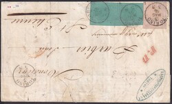 Sardegna 1853 lettera da Torino diretta a St. Etienne, affrancata con ...