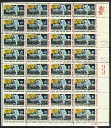 Spazio 1969 Stati Uniti, foglio di trentadue esemplari con due ...