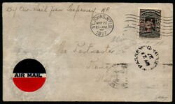 Terranova 1927 Volo De Pinedo, aerogramma affrancato con francobollo ...