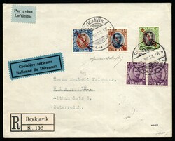 Islanda 1933 posta aerea, serie completa soprastampata Volo Balbo ...