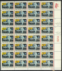 Spazio 1969 Stati Uniti, foglio di trentadue esemplari con due ...