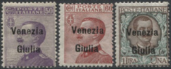 Venezia Giulia 1918 serie di 11 valori soprastampati (N° 19/29 - cat ...