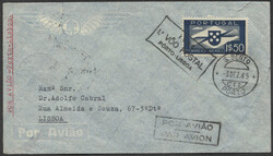 Busta 1° Volo da Lisbona in Portogallo, 30 Dicembre 1945, con timbro ...