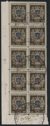 San Marino 1946 minifoglio Pro Opere Assistenza, 10 L. su 50 L. oliva ...