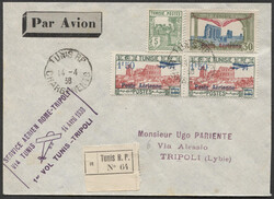 Tunisia 14 Aprile 1938 Inaugurazione della Linea Aerea Tunisi - ...
