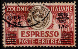 Eritrea 1927/35 espresso, 1,25 L. su 60 C. dentellatura 11, ...
