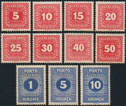4745: Austria - Postage due stamps