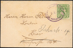 Deutschland, Deutsches Reich, Karlsruhe, 1895, Privat-Brief-Verkehr, ...