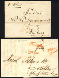 Österreich, Wien, 1807/47, Partie Belege (8) je von WIEN, u.a. ...