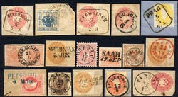 Österreich, 1850/83, Partie Stempel ab der 1. Ausgabe, gesamt 16 ...