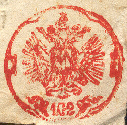 Österreich, 1865, rote Zeitungssignette (rot für Nebenausgabe), auf ...