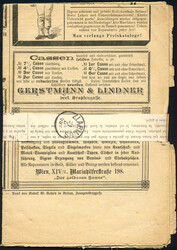 Österreich, 1867, Zeitungsmarke, ANK-Nr. 42 III, 1 Kreuzer, 'lila', ...