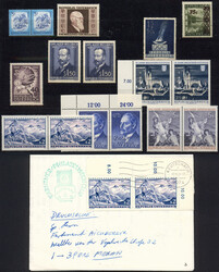 Österreich, 1946/78, Partie Plattenfehler auf Steckkarte, gesamt 12 ...