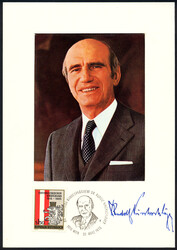 Österreich, 1975 ca., 5 Unterschriften des ehemaligen ...