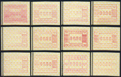 Österreich, 1983/88, Partie ATM-Abart, gesamt 12 Stück ...