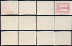 Österreich, 1983/88, Partie ATM-Abart, gesamt 12 Stück ...